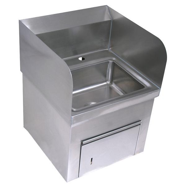 Bk Resources Hand Sink Stainless Steel With Skirt, 2 Holes 13-3/4"x10"D BKHS-D-1410-SKTS